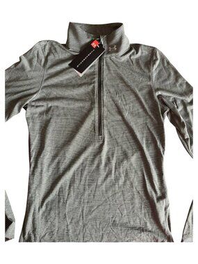 NWT Under Armour Threadborne HeatGear Tech Stripe Mock Neck Quarter Zip Sweater